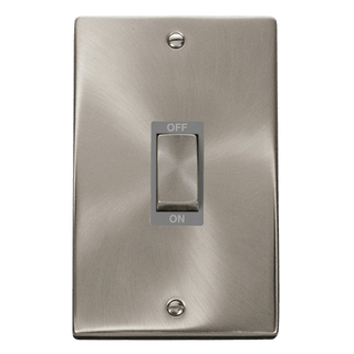 Click Scolmore Deco Ingot 2 Gang 45A 2 Pole Switch - VPSC502GY