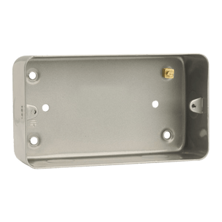 Click Scolmore Essentials Metal Clad 40MM Twin Back Box - CL084