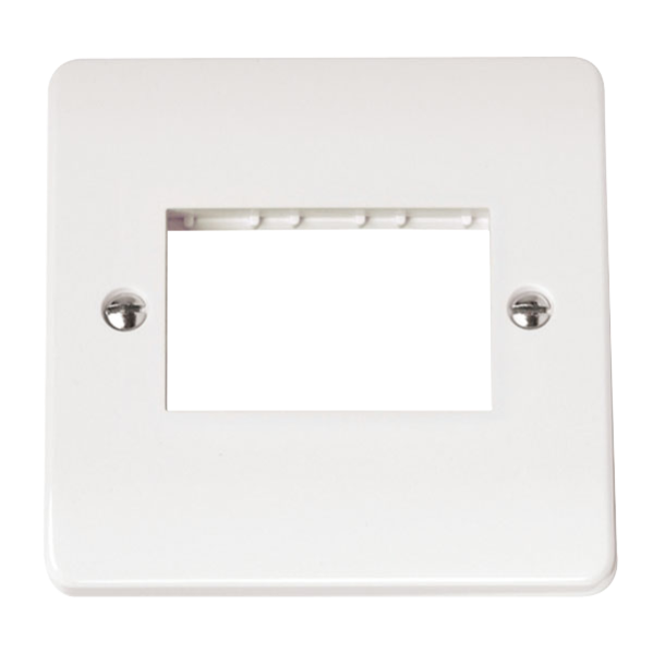 Click Scolmore MiniGrid Single Switch Plate 3 Gang Aperture White - CM ...