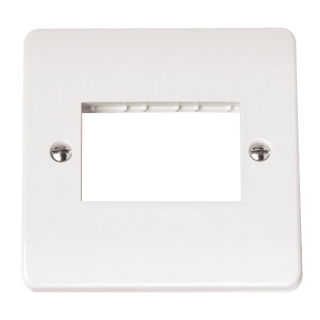 Click Scolmore MiniGrid Single Switch Plate 3 Gang Aperture White - CMA403