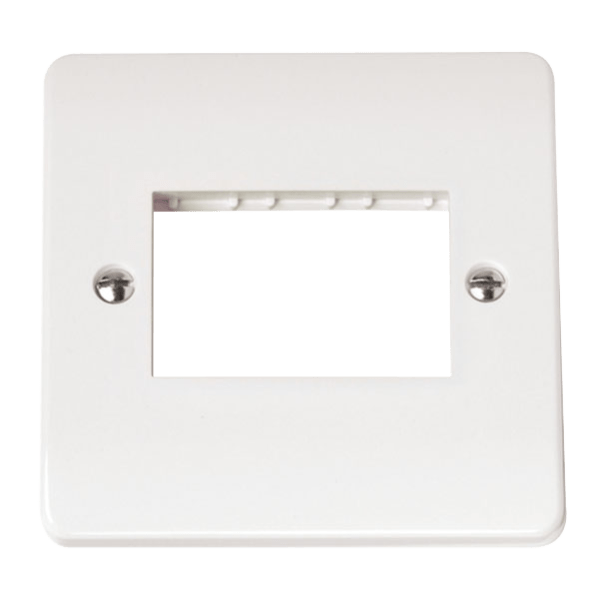 Click Scolmore MiniGrid Single Switch Plate 3 Gang Aperture White - CMA403, Image 1 of 1