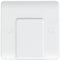 Knightsbridge Curved Edge 20A Flex Outlet Plate - White - CU8342