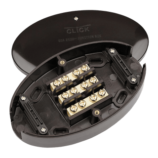 Click Scolmore Essentials 60A Junction Box 3 Term Brown - WA222