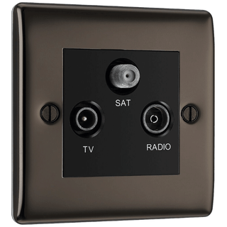 BG Nexus Metal Black Nickel Triplex Tv/Fm, 2G Scrd - NBN67