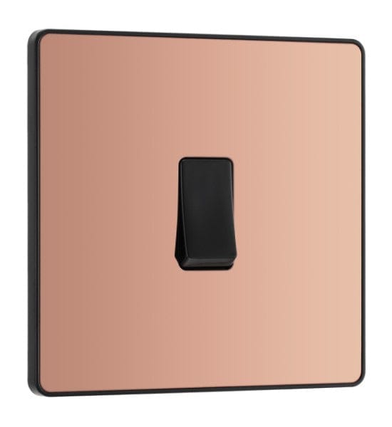 BG Evolve Polished Copper Single Light Switch 20A 16AX 2 Way - PCDCP12B, Image 1 of 6