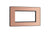 BG Evolve Polished Copper Grid 4 Gang Euro Module Front Plate - PCDCPEMR4B