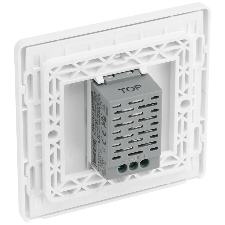 BG Evolve Pearl White 200W Single Touch Dimmer Switch 2-Way Master - PCDCLTDM1W, Image 2 of 3