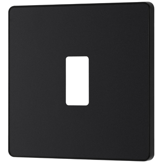 BG Evolve 1 Gang Grid Front Plate - Matt Black (Black) - RPCDMB1B