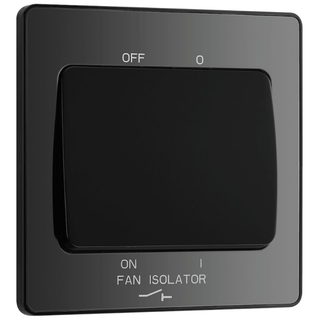 BG Evolve Black Chrome Fan Isolator Switch 10A Triple Pole - PCDBC15B