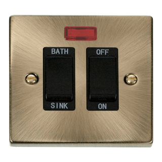 Click Scolmore Deco 20A Sink or Bath Switch - VPAB024BK