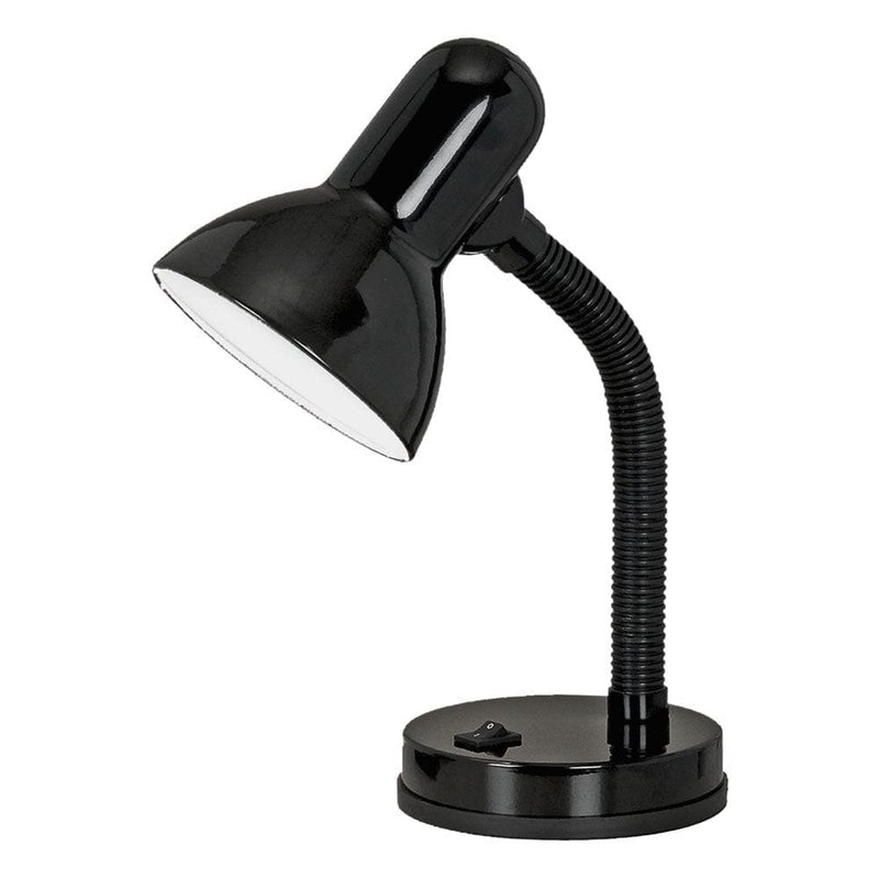 EGLO ES/E27 Flexible Black Desk Lamp - 9228