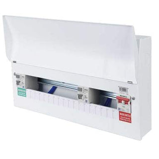 Lewden 15 + 1 Way Flexible High Integrity Dual 80A Type A RCD Metal Clad Consumer Unit - PRO-MX21RRMFLEXIA