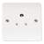 Click Scolmore Mode 5A 1 Gang Round Pin Plug Socket Polar White - CMA038