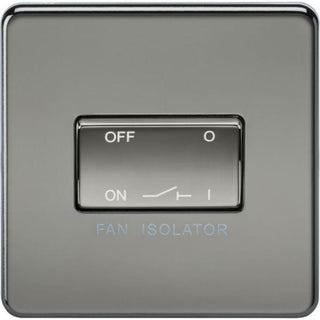 MLA Knightsbridge 10AX 3 Pole Fan Isolator Switch Black Nickel - SF1100BN