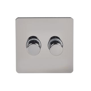 Schneider USFP 2G 2W 250W/VA Dimmer - Black Nickel - GU6422CBN