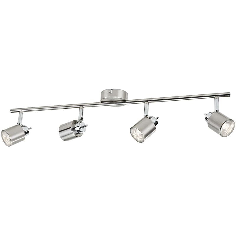 Philips Meranti 4x GU10 Ceiling Spotlight Bar Matt Chrome - 50314/17/E7, Image 1 of 1