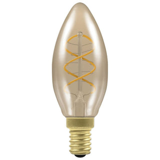 Crompton LED Candle Spiral Filament Antique 2.5W Dimmable 2200K SES - CROM10642