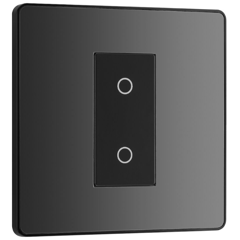 BG Evolve Black Chrome 200W Single Touch Dimmer Switch 2Way Secondary