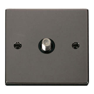 Click Scolmore Deco 1 Gang Non-Isolated Satellite Socket - VPBN156BK