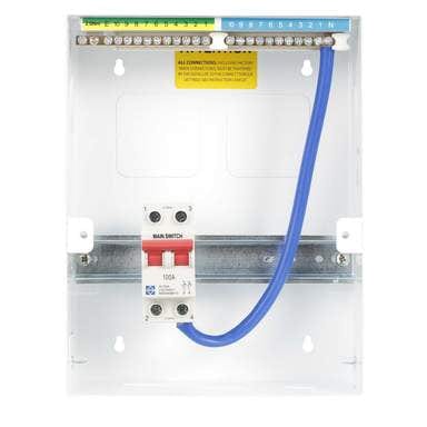 Lewden 6 + 1 Way 100A Isolator Incomer Metal Clad Consumer Unit - PRO-MX08M, Image 2 of 2