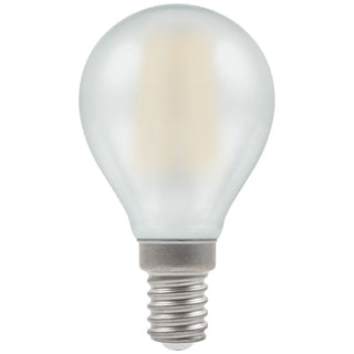 Crompton LED Round Filament Dimmable Pearl 5W 2700K SES-E14 - CROM7284