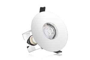 Integral Evofire IP65 Round chrome 70-100mm cutout Downlight with GU10 Holder & Insulation Guard - ILDLFR70D020, Image 1 of 1