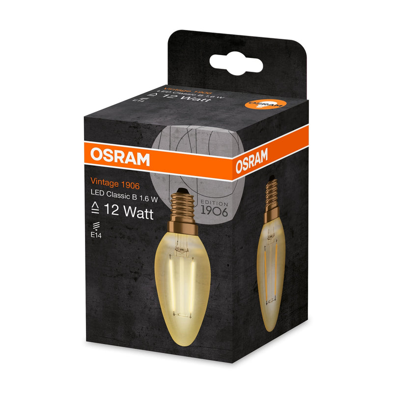Osram 1.4W Vintage Gold LED Candle Bulb E14/SES Very Warm White - 293205, Image 4 of 4