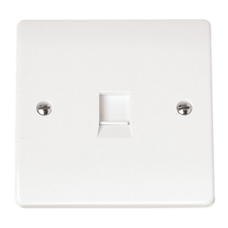 Click Scolmore Mode Single Telephone Outlet White - CMA115