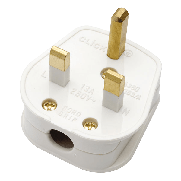 Click Scolmore Mode 13A Fused Plug Socket Polar White - PA380WH, Image 1 of 1
