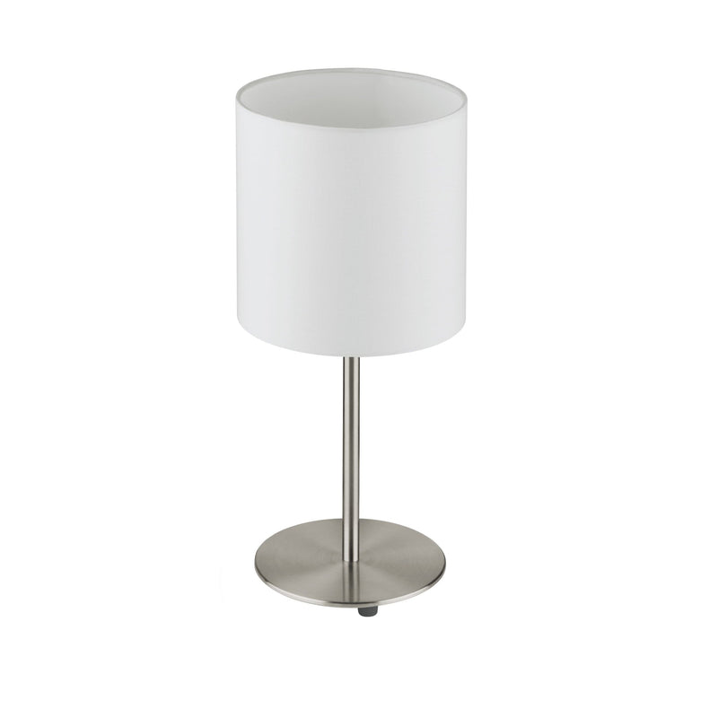 EGLO ES/E27 Table Lamp White Fabric Shade - 31594, Image 1 of 1