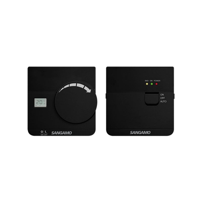Sangamo Electronic Wireless Thermostat with Digital Display Black - CHPRSTATDRFB, Image 1 of 1