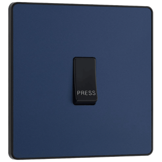 BG Evolve Matt Blue Single Press Switch 10A - PCDDB14B