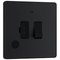 BG Evolve Matt Black Switched 13A Fused Spur Unit With Power LED Indicator And Flex Outlet - PCDMB52B