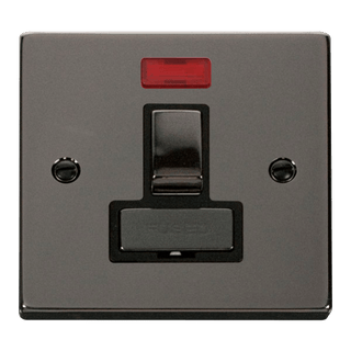 Click Scolmore Deco Ingot 13A Neon Switched Fused Spur Unitr - VPBN752BK