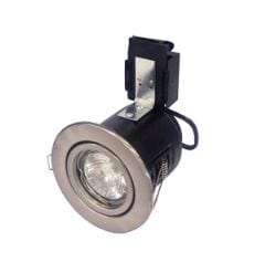 Robus Compact 50W GU10 Fire Rated Downlight IP20 Brushed Chrome - RFP208-13, Image 1 of 1
