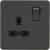 Knightsbridge Screwless 13A 1G DP switched socket - Anthracite - SFR7000AT