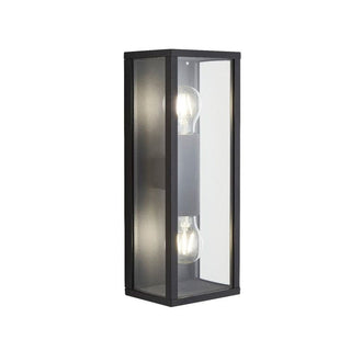 Forum Chinon Double Light IP44 Box Lantern - Black - ZN-38641-BLK