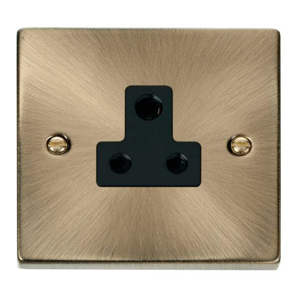 Click Scolmore Deco 5A Round Pin Socket - VPAB038BK, Image 1 of 1