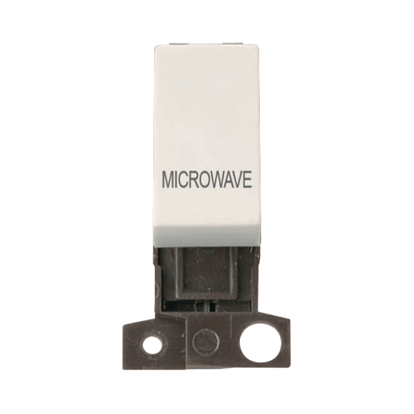 Click Scolmore MiniGrid 13A Double-Pole Ingot Microwave Switch Polar White - MD018PW-MW, Image 1 of 1