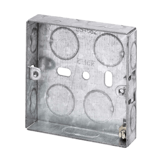 Click Scolmore Essentials 1 Gang 16MM K/O Galvanised Metal Back Box - WA092