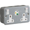 Knightsbridge 13A 2G DP RCD Switched Socket - 30mA (Type A) - M9RCD