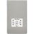 Knightsbridge Screwless 115V/230V Dual Voltage Shaver Socket - Brushed Chrome with White Insert - SF8900BCW