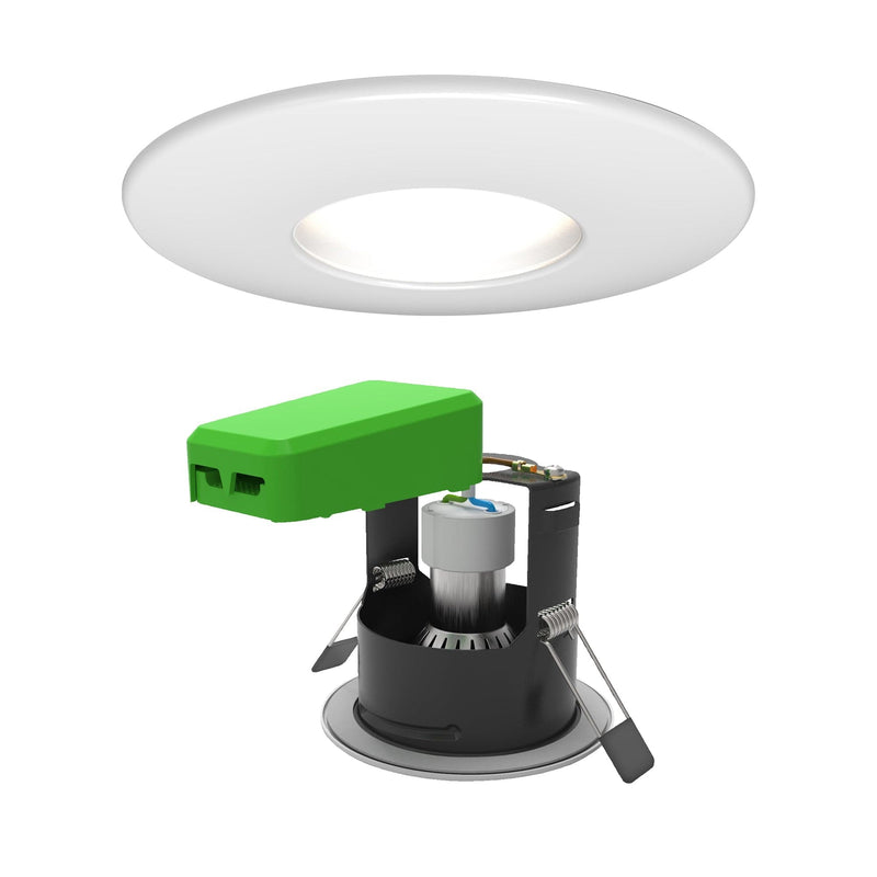 4Lite WiZ Connected SMART LED IP20 GU10 Fire Rated Downlight Matt White WiFi & Bluetooth - 4L1-2214, Image 1 of 10