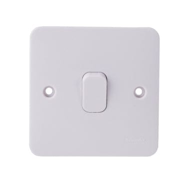 Schneider LWM 10AX 1G 1W Switch White - GGBL1011, Image 1 of 3