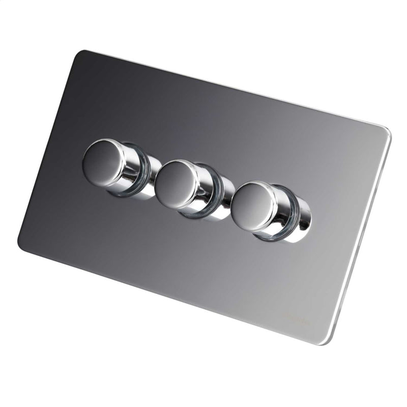 Schneider USFP 3G 2W 250W Dimmer Switch Polished Chrome - GU6432CPC, Image 1 of 1