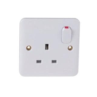Schneider LWM 1G 13A Switched Socket White - GGBL3010