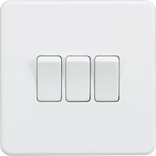 Knightsbridge Screwless 10AX 3G 2-Way Switch - Matt White - SF4000MW