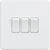 Knightsbridge Screwless 10AX 3G 2-Way Switch - Matt White - SF4000MW