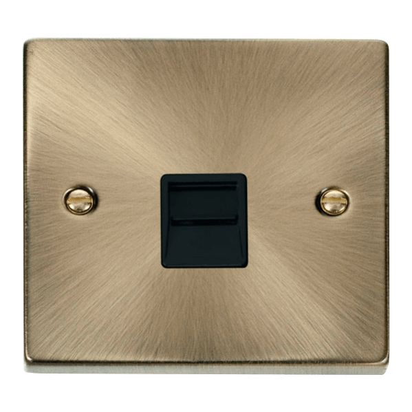 Click Scolmore Deco 1 Gang Secondary Telephone Socket - VPAB125BK, Image 1 of 1
