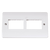 Click Scolmore MiniGrid Double Switch Plate 6 Gang Aperture White - CMA406